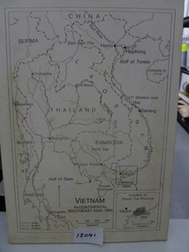 Map, Vietnam in Continental Southeast Asia 1965, 1965