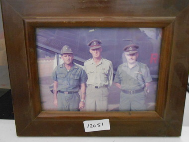 Photograph, Three Soldiers and a Caribou