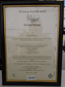 Document, Invitation to NVVM Fund Raiser, 2003