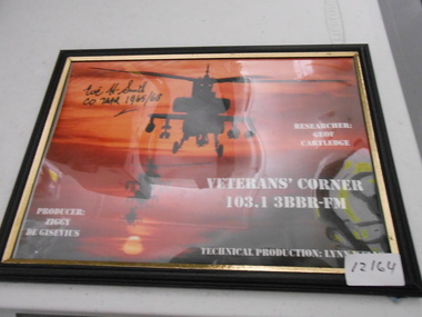 Poster, Veterans' Corner 103.1 3BBR-FM