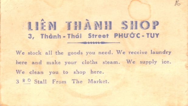 Business Card, Lien Thanh Shop