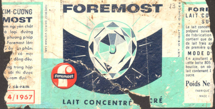 Foremost Condensed Milk Can Label