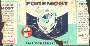 Foremost Condensed Milk Can Label