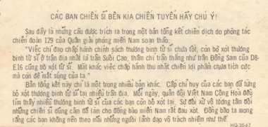 NVA/VC bodies en-masse with text in Vietnamese, and on the reverse side the information is also in Vietnamese.