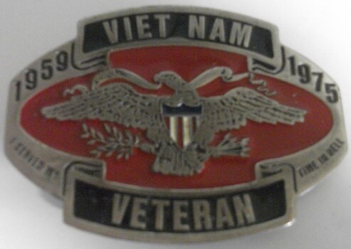 An United States Vietnam Veterans Belt Buckle.
