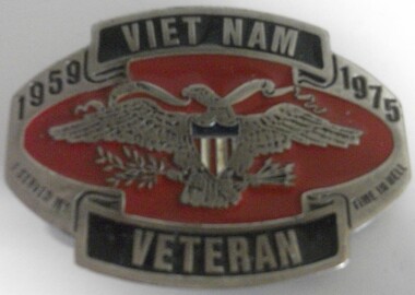 An United States Vietnam Veterans Belt Buckle.