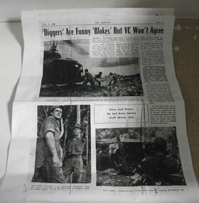 Newspaper, Diggers are funny blokes etc