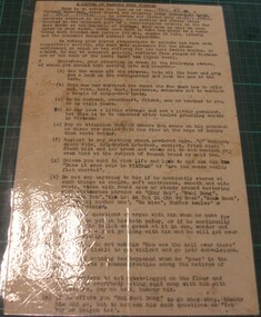 Letter, A Letter of Warning from Vietnam