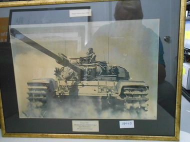 Photograph, 2nd Lt Mick Butler atop a Centurion Tank
