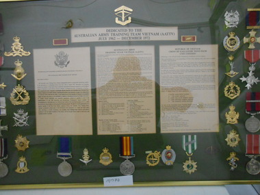 Document, Framed Medals, Australian Army Training Team Vietnam