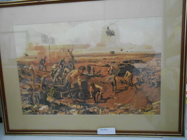 Print, Framed Lithograph, Helicopter Resupply