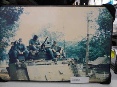 Photograph, D & E Platoon aboard APC