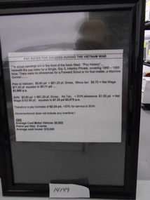 Document, Pay Rates for Diggers during Vietnam War