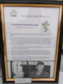 Document, Peter Mervyn Robinson MBE