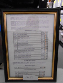 Document, Mention in Despatches