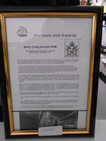 Document, Barry Craig Donald DSM
