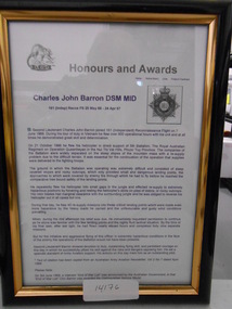 Document, Charles John Barron DSM MID