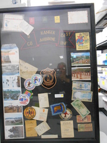 Memorabilia - Framed collage, D Co 151st INF Ranger Airborne
