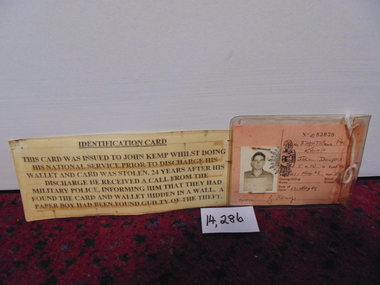 Card - Card, ID, John Douglas Kemp
