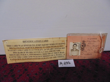 Card - Card, ID, John Douglas Kemp