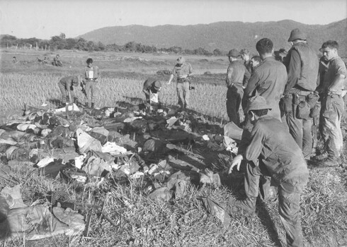 A photograph at Hoa Long, by 8 Pln, C Coy 8 RAR, Sgt CJ Sherrin MM sees 50 to 60 NVA pass into Hoa Long.