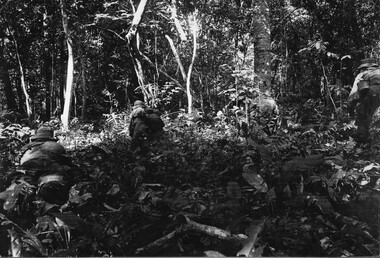 A photograph of a Platoon strength North West of 1ATF 'Operation Atherton' , 1 Platoon, A Company, 8 RAR. 