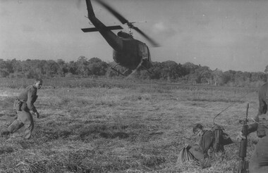 A photograph of Diggers from 11 Platoon D Company 6 RAR on Operation Portsea, South East of the Australian Task Force Base at Nui Dat.