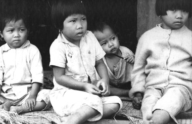 Children at the Catholic Orphanage, Vung Tau which was supported by the Medical Staff of the 1st Australian Field Hospital (1AFH). 