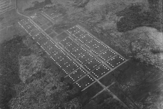 A photograph of the refugee village of Ap Sui Nge outside 1st Australian Task Force Base in Phuoc Tuy Province, South Vietnam. 