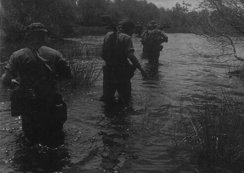 Diggers of 6 RAR/NZ (ANZAC)  operating with units of the Army Of The Republic Of Vietnam (ARVN) during Operation Cung Chung 2. 