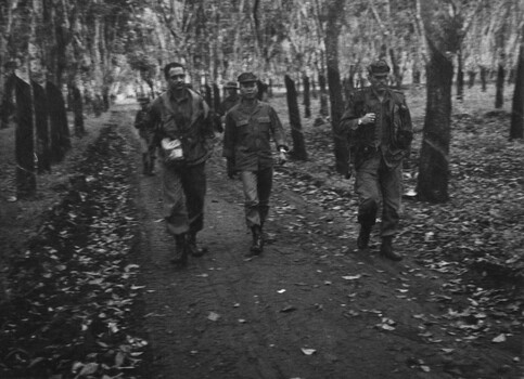 Lt. Col Colin Khan C.O. of 5 RAR and Duc Thanh District Chief Maj Tram Van Ngo and Captain Robert P Heath. 