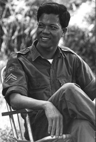 1st Australian Task Force HQ , the NVA soldier Hoang Hai had surrendered to the Australians, been "re-educated" and became a Bushman Scout.