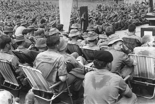 As troop numbers and the Australian role in the conflict increased, the pressure was seen at the Latter Day concert Party's. 