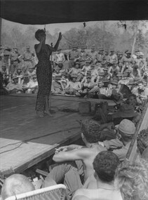 After seeing the distress of the entertainers at the morning show, the engineers erected a tarpaulin over the temporary stage.