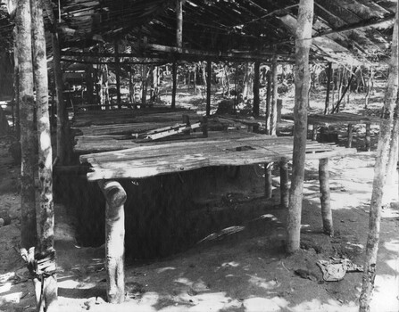 A photograph of the wards at the K76A Hospital captured on the Nui May Tao Mountain by 6 RAR/NZ during Operation Marsden. 