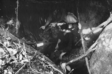 aViet Cong patient captured, in one of the wards by elements of 6 RAR/NZ (ANZAC) during Operation Marsden. 