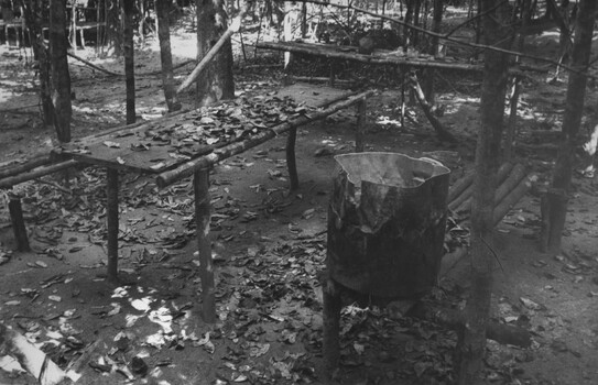 An ambularoty patients mess near on of the NVA Vietcong K76A Hospital.