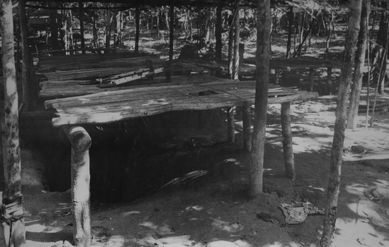 A large ward complex at the NVA/Vietcong K76A hospital.