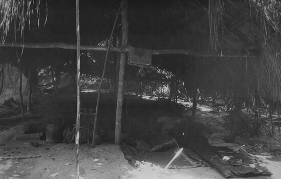 A photograph of a hut which was believed to be the hospital Commanding Officers quarters at the NVA/VietCong K76A Hospital.