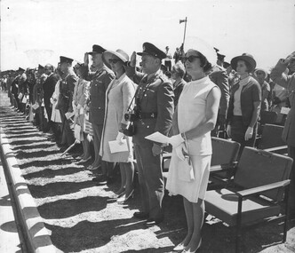 A photograph taken in Townsville, 18/08/1968 a portion of the guests at the Trooping of the 6 RAR Colour. 