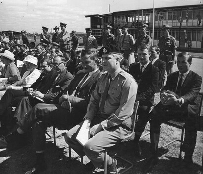 A photograph taken in Townsville on the 18/08/1968. during The Trooping of the Colour for those who fought in the Battle Of Long Tan. 