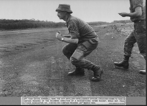 A black and white photograph of two soldiers.