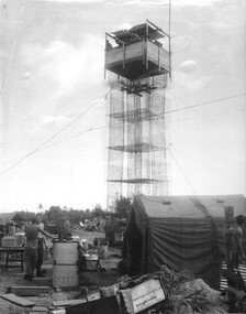 A photograph of the observation tower at an Australian Fire Support Base - the Diggers used the tower to maintain surveilance. 