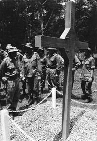 A photograph of the 1st ATF Commander Brigadier C M  Pearson MC with the Commanding Officer 6 RAR/NZ (ANZAC) Lt Col David Butler. 