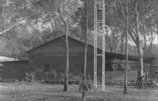 A photograph of the non-denominational chapel at 1st Australian Task Force Headquarters, Nui Dat, Phuoc Tuy Province, South Vietnam. 