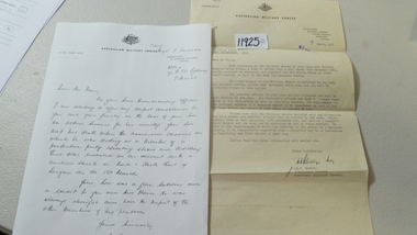 Document, Condolence Letter