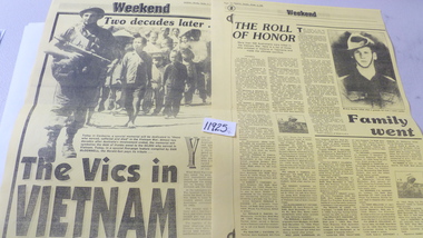 Newspaper, the Vics in Vietnam