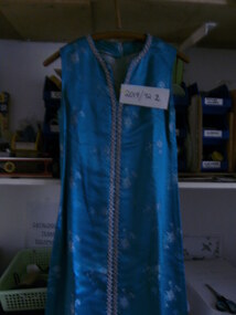 Clothing, Blue Silk Dress