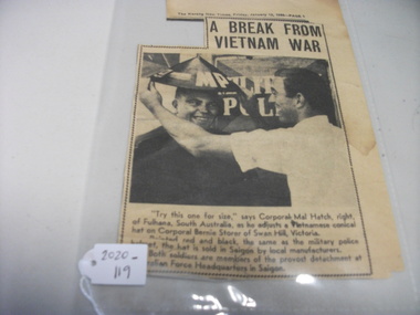 Article - Article,  Clipping, A Break From Vietnam War