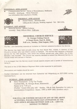 TAOR-Metro (Tactical Area of Responsibility - Metro) - Melbourne Sub-Branch August, 1993.
